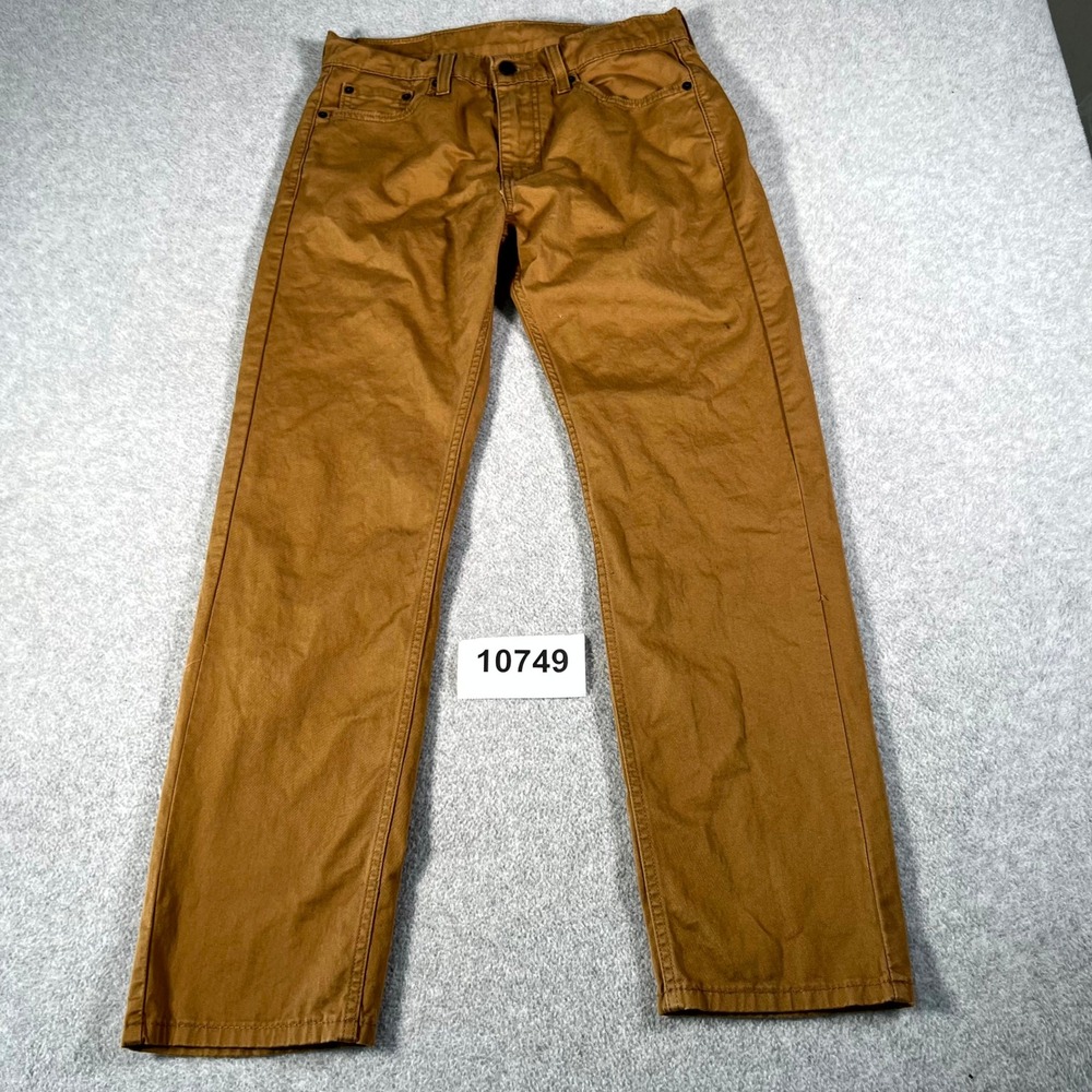 Levi's 505 Regular Jeans Mens 30x30‎ Brown Denim Cotton Stretch Dark Wash Casual